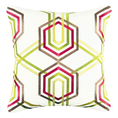 18" x 18" Geo Embroidered Pillow