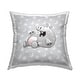 preview thumbnail 1 of 5, Stupell Happy Hippo Nursery Printed Outdoor Throw Pillow Design by Jeff McKinley rep. Levison Designs