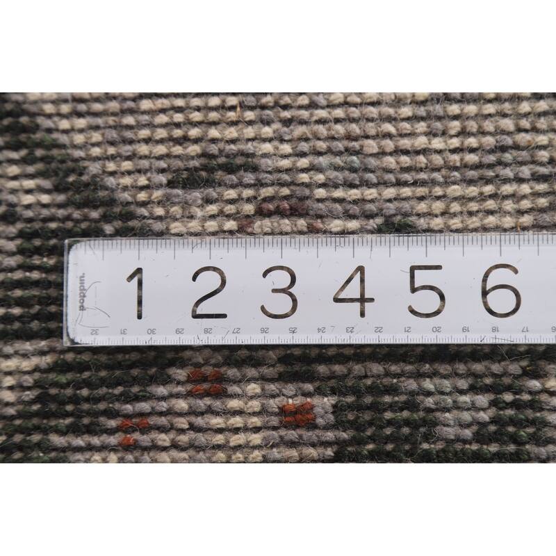 Green Heriz Serapi Indian Octagon Rug Hand-Knotted Wool Carpet - 5'11"x 5'11"
