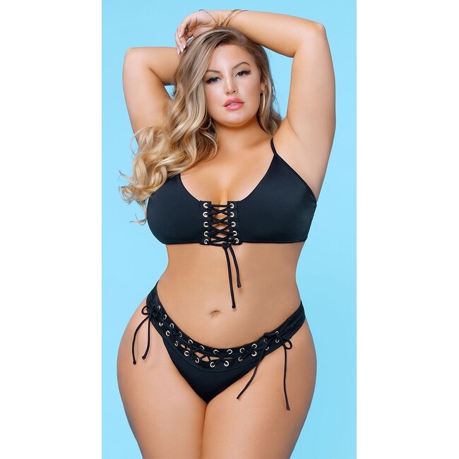 plus size high leg bikini bottoms