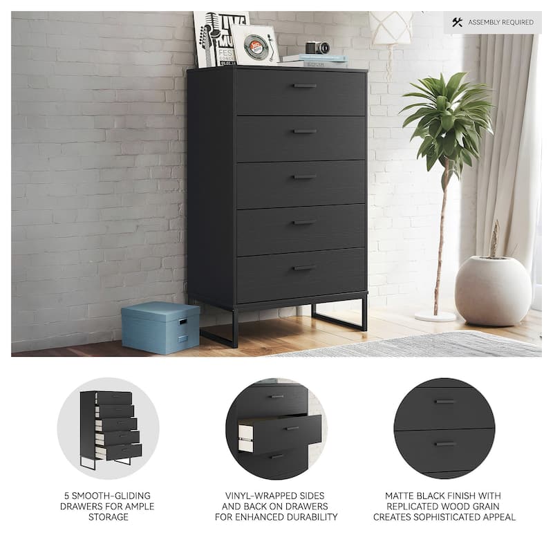 Signature Design by Ashley Socalle Black Chest of Drawers