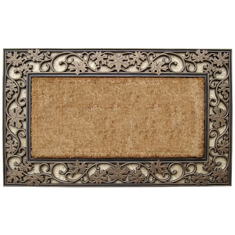 A1 Home Collections A1HOME200029 A1HC Rubber & Coir Dirt Trapper Heavy Weight Large Welcome Doormat 23 x 38 Floral Border A1 Home Collections A1HOME200029 A1HC Rubber & Coir Dirt Trapper Heavy Weight Large Welcome Doormat 23 x 38 Floral Border