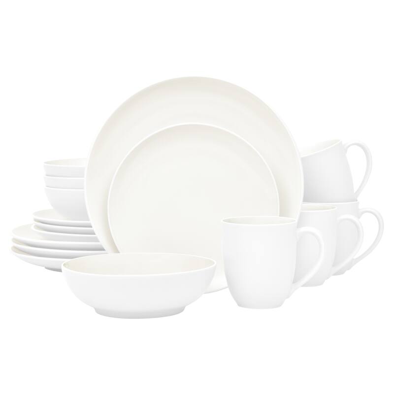 Noritake Colorwave 16-Piece Coupe Dinnerware Set, Service For 4 - White