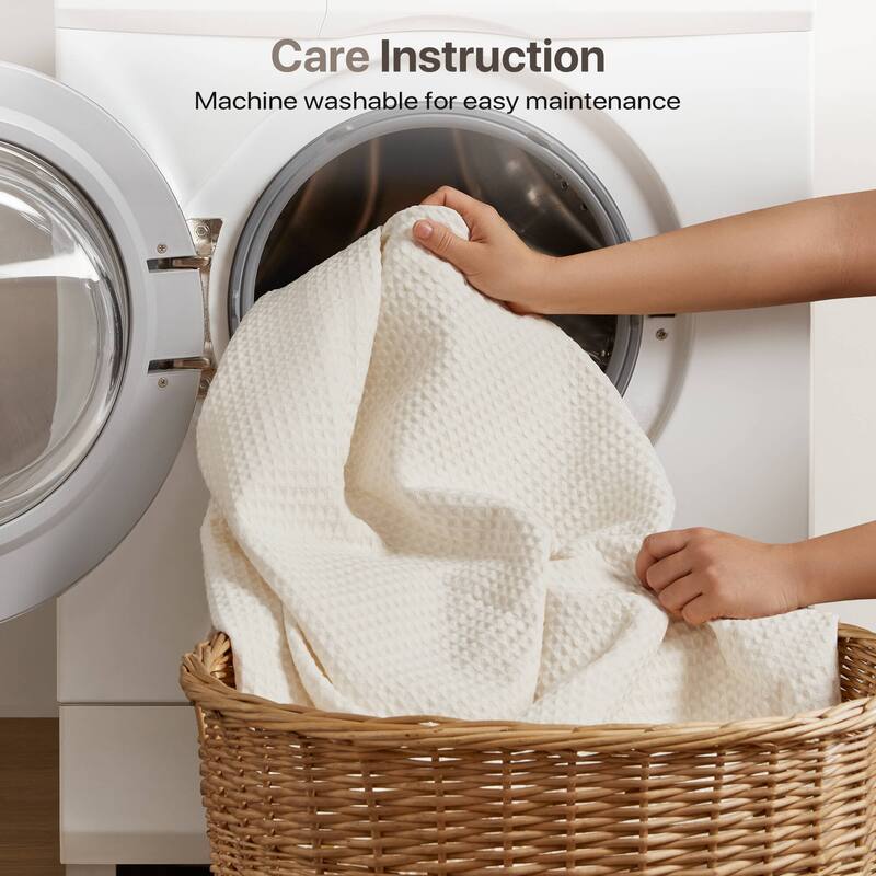 Madison Park Waffle Weave Cotton Blanket