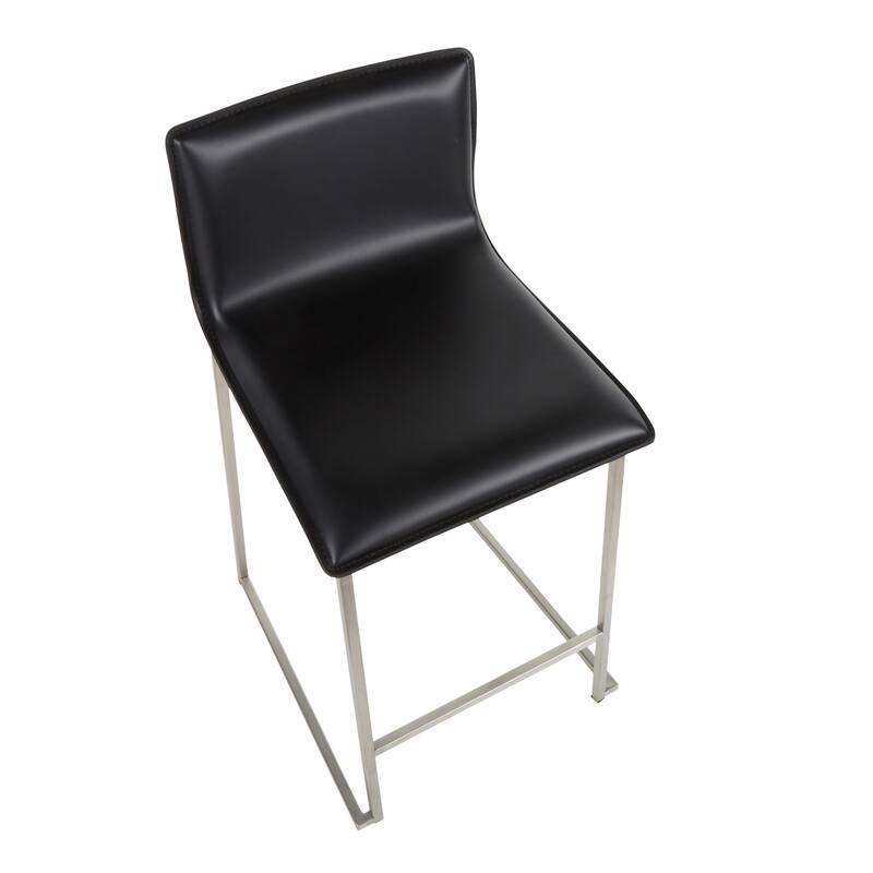 Silver Orchid Mara Upholstered Counter Stool (Set of 2) - N/A