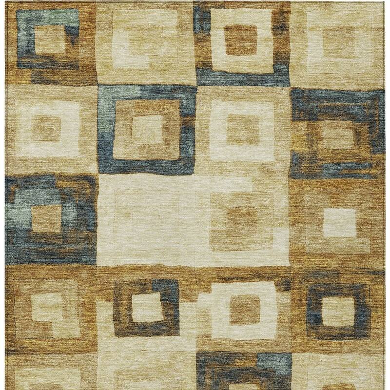 HomeRoots Geometric Transitional Rectangle Outdoor Rug
