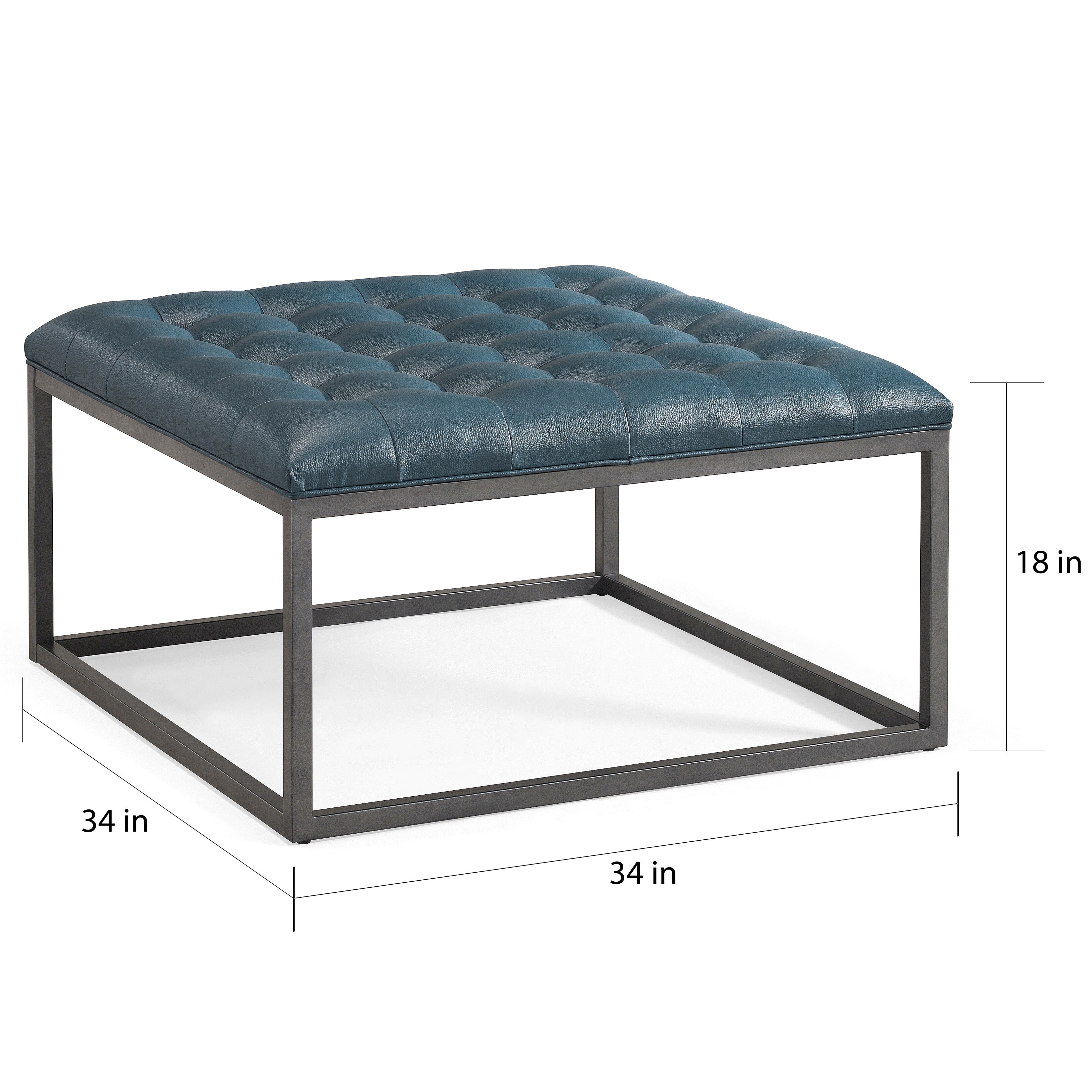 SEI Furniture Healy Faux Leather Tufted Ottoman On Sale Bed