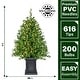 preview thumbnail 6 of 8, Fraser Hill Farm 4-Ft. Boxwood Porch Tree in Black Pot with Warm White Lights, Set of 2