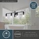 preview thumbnail 5 of 9, Northbrook Black Traditional Bathroom Vanity Wall Lighting Fixture, Clear Seeded Glass Shade, Dimmable, LED Compatible