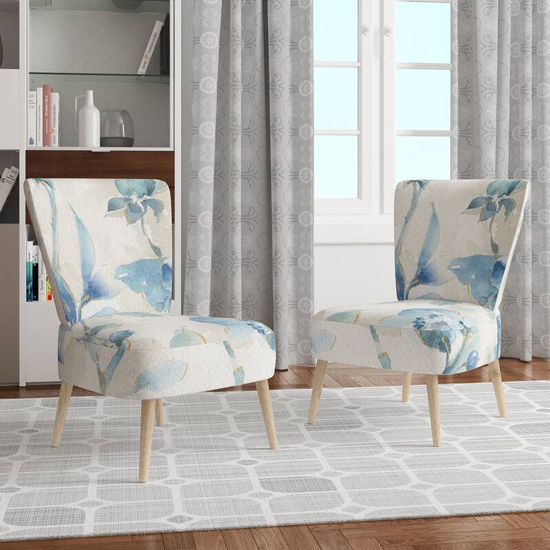 Designart "Indigold Bird Cottage Family II" Upholstered Farmhouse Accent Chair - Arm Chair
