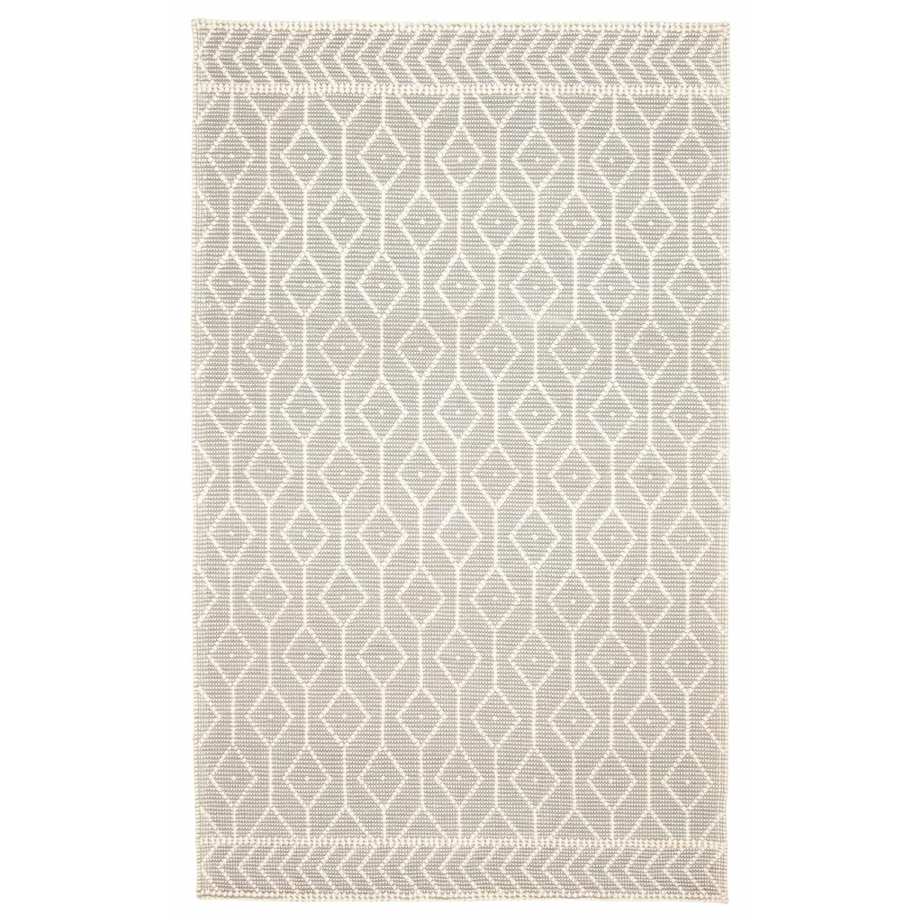 ECARPETGALLERY Braid weave Sienna Grey Wool Rug - 5'2 x 8'2