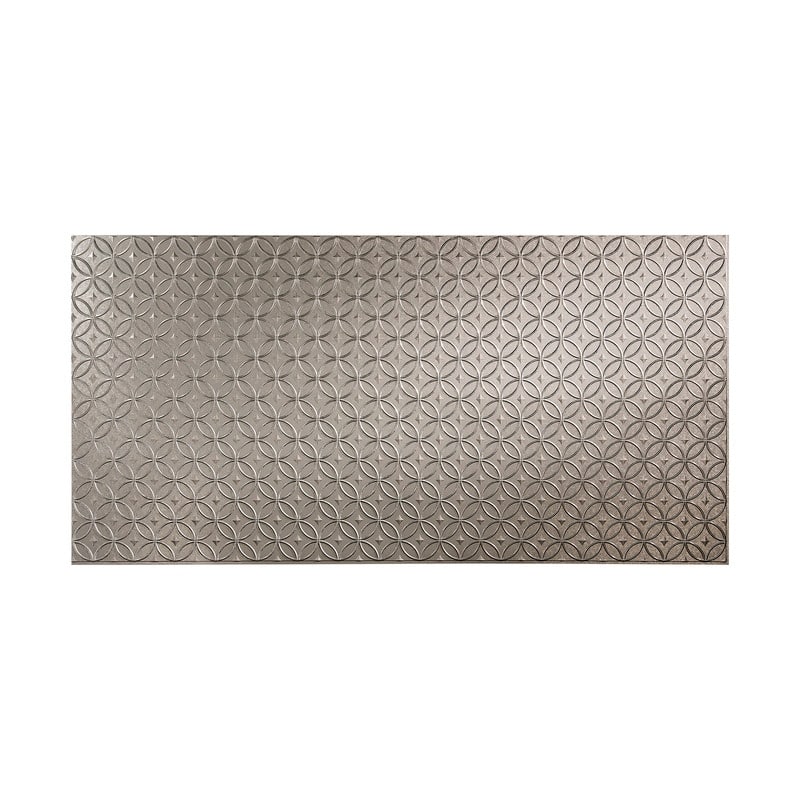 FASÄDE Rings 4-foot x 8-foot PVC Wall Panel in Galvanized Steel - 4 x 8