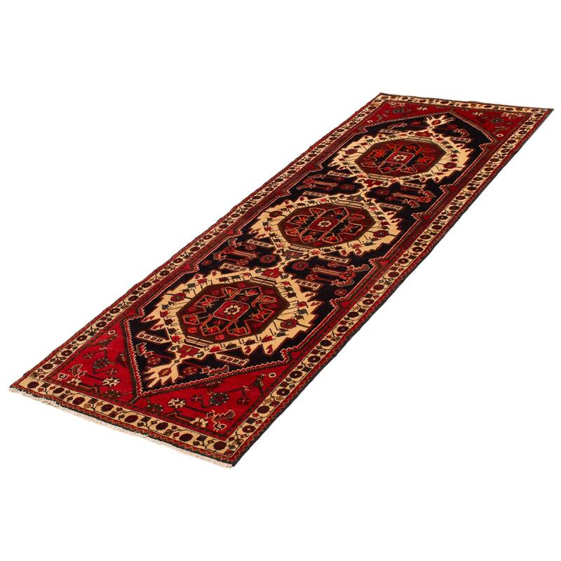 ECARPETGALLERY Hand-knotted Konya Anatolian Navy Wool Rug - 3'7 x 10'2