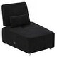 preview thumbnail 4 of 3, Uphlostery Armless Accent Chair Lounge Chair Black for Living Bedroom