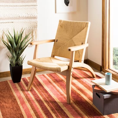 SAFAVIEH Takeyuki Natural Accent Chair - 33.5" x 24" x 31.9" - 33Wx24Dx32H