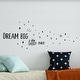 preview thumbnail 2 of 5, Walplus Dream Big Little One Black Quote Wall Sticker Nursery Decor