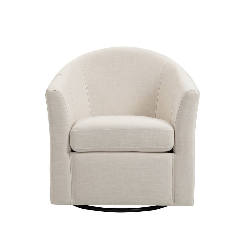 UIXE Swivel Barrel Accent Chair with Metal Base - 30.7"W x 29.9"H x 27.5"D