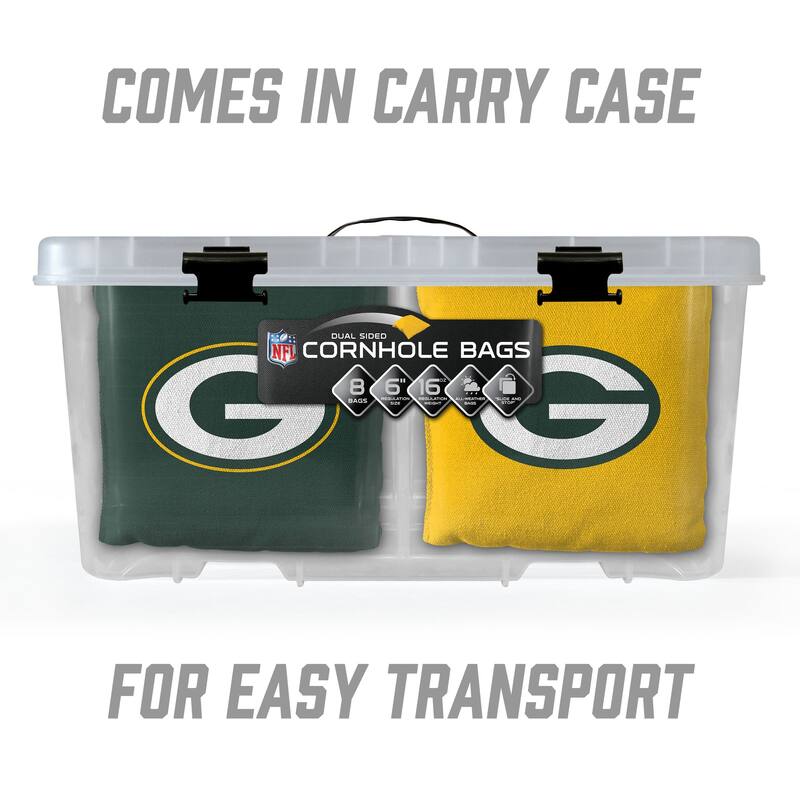 Green Bay Packers NFL Dual Sided Pro Stop & Slide Cornhole Bags