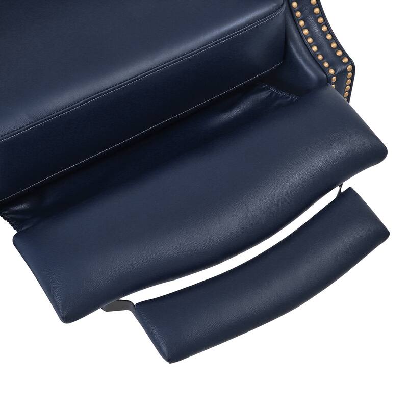 Push Back Genuine Leather Recliner Chair,Modern Recliner Sofa With Adjustable Backrest And Single Chair For Living Room