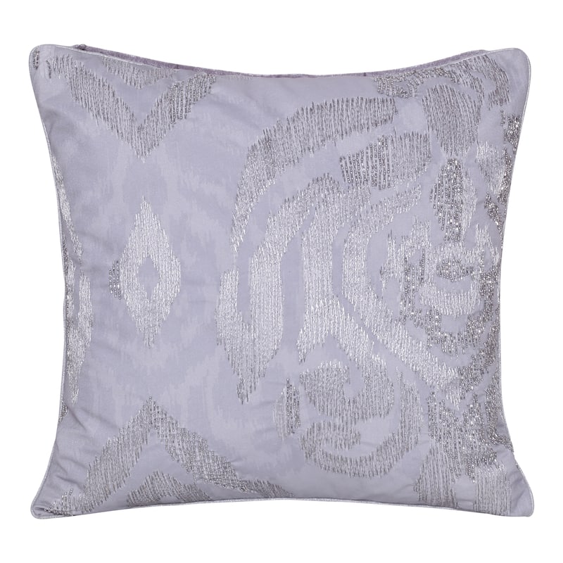 Sevita Ikat Polyester Blend Indoor/Outdoor Throw Pillow - Silver/Gray
