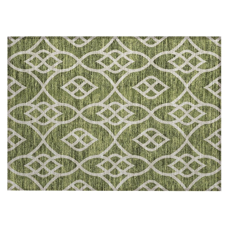 Machine Washable Indoor/ Outdoor Chantille Trellis Modern Rug