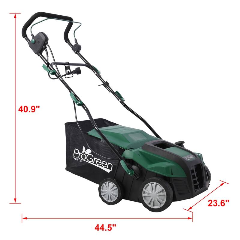 2-in-1 16 Inch Garden Scarifier,15 Amp Electric Lawn Dethatcher