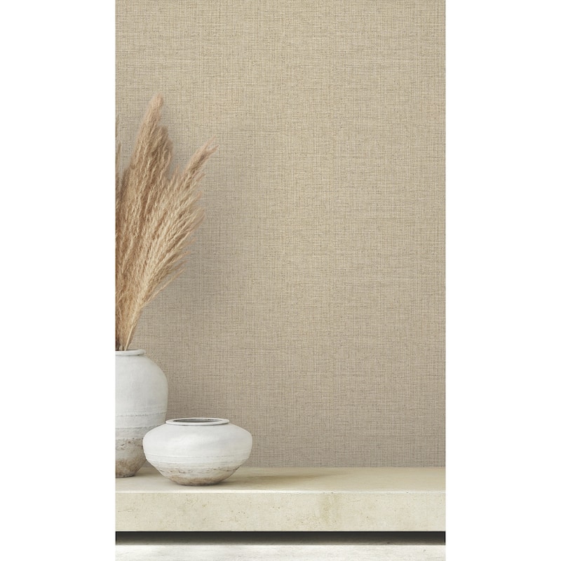 Clarkson Taupe Woven Wallpaper