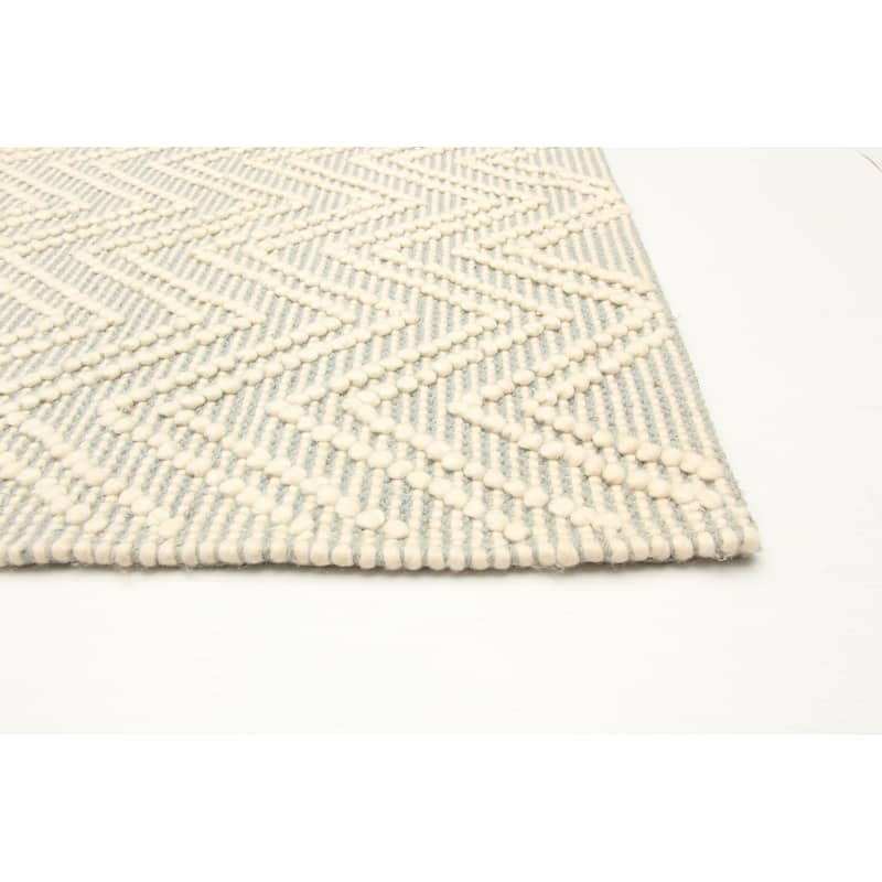 ECARPETGALLERY Braid weave Sienna Cream Wool Rug - 5'0 x 7'11