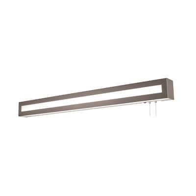 Hayes 3-feet Oil-Rubbed Bronze LED Overbed Fixture, White Acrylic Shade