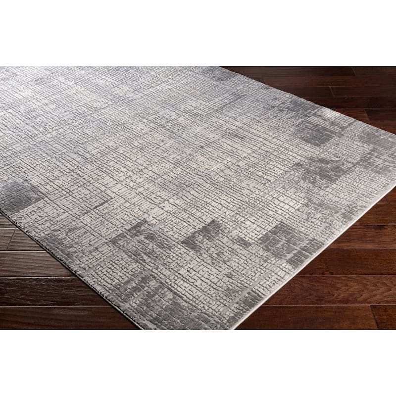 Jaden Tonal Abstract Grey Area Rug - 2' 7" x 7' 6"