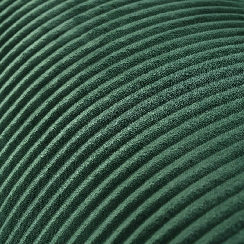 Green Corduroy Polyester L-Shaped Modular Sofa Bed, 115"x79"x30", 162 lbs