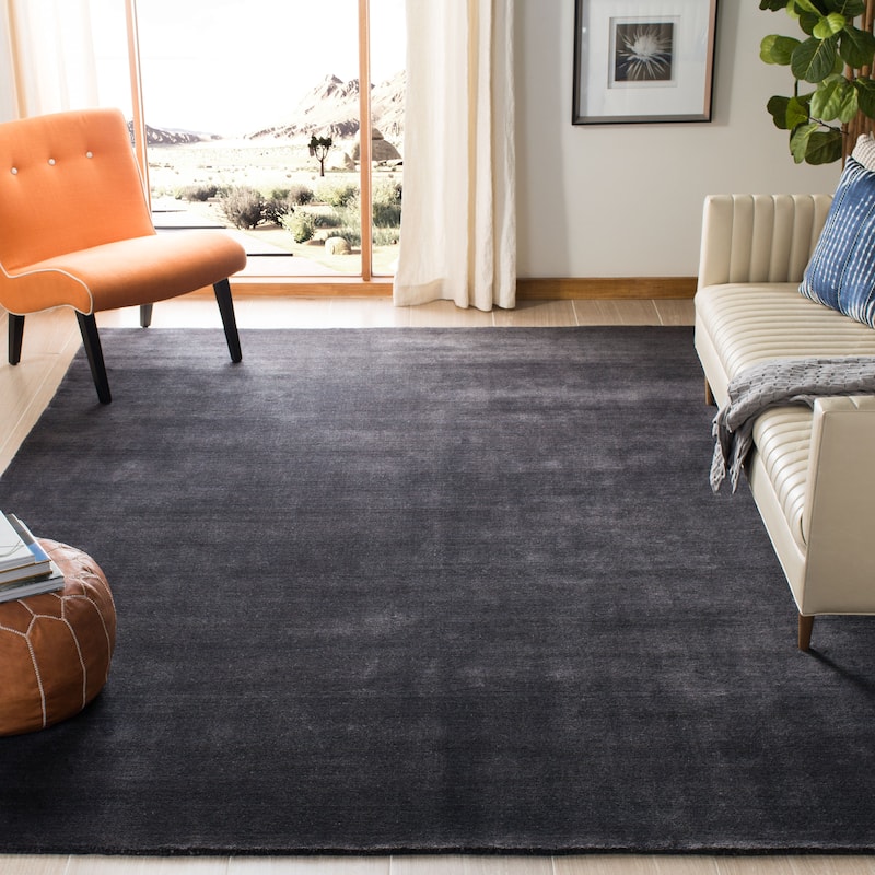 SAFAVIEH Handmade Himalaya Jessika Modern Wool Rug - 10' x 14' - Black - Rectangle