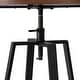 preview thumbnail 49 of 60, Glitzhome Industrial Modern Adjustable Bar Table Rustic Steel 3-Piece Pub Sets