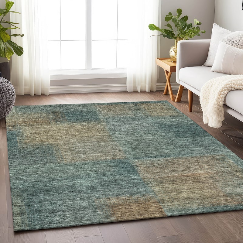 Premium Washable Super Soft Solid Ombre Mayfield Rug - Teal - 2' 6" x 3' 10" - Rectangle