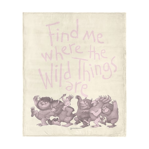 slide 2 of 94, Warner Brothers Where the Wild Things Are Silk Touch Throw Blanket 50 x 60 - Find Me Pink
