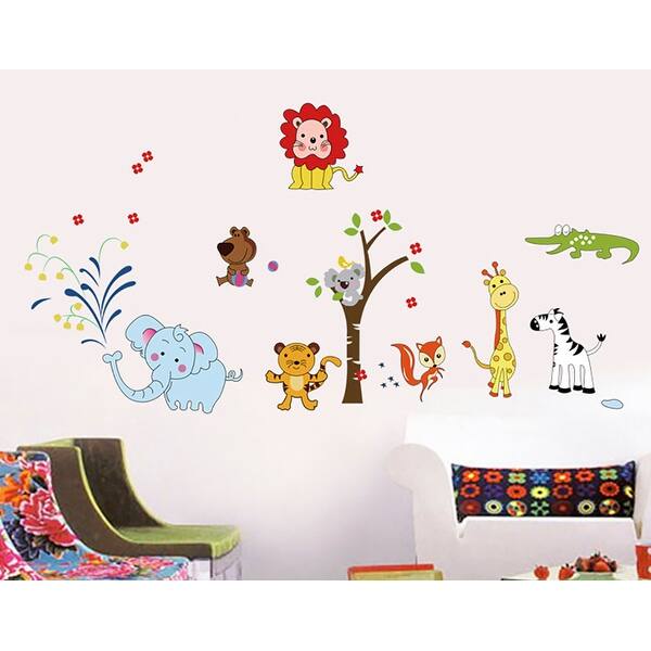 Shop Chezmax Diy Cartoon Animals Wall Decals Wall Stickers