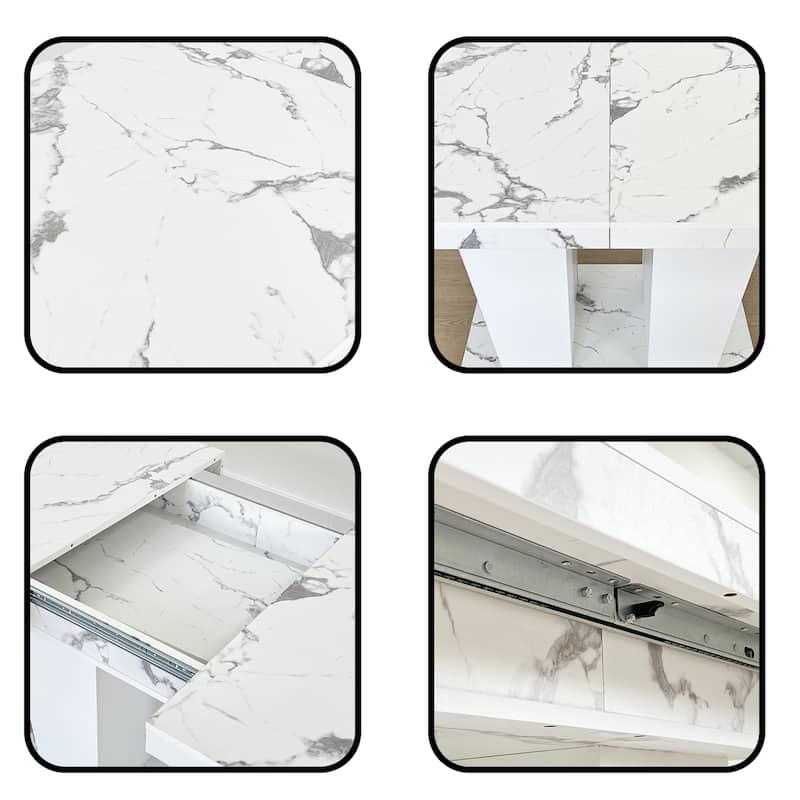 Modern Extendable Dining Table for 6-10
