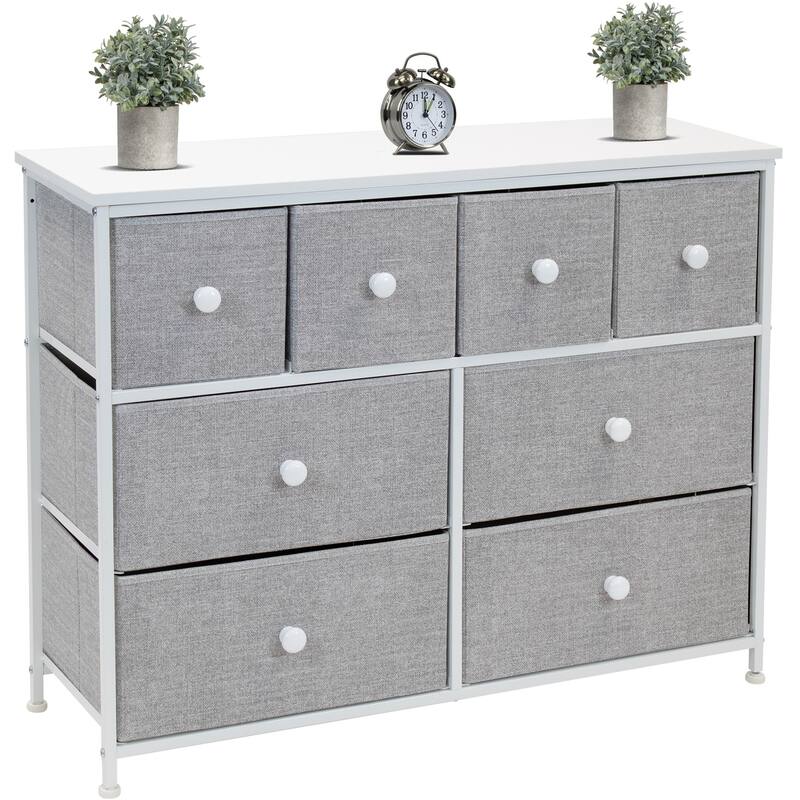 Dresser w/ 8 Drawers - Furniture Storage Chest Tower Unit for Bedroom (Black)