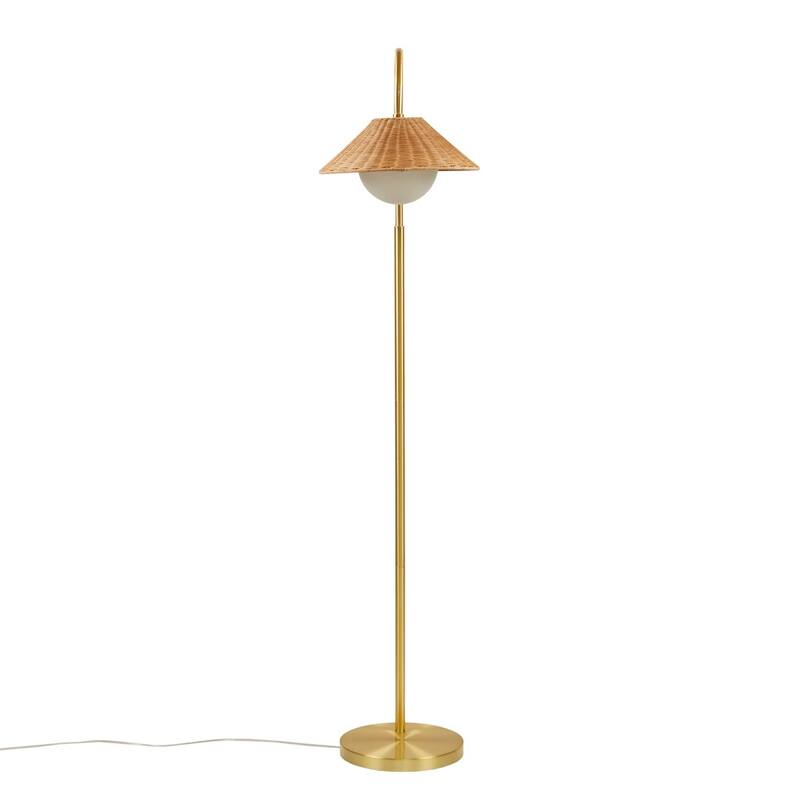 INK+IVY Laguna Rattan Weave Shade Floor Lamp - 20.75"W x 14"D x 66"H