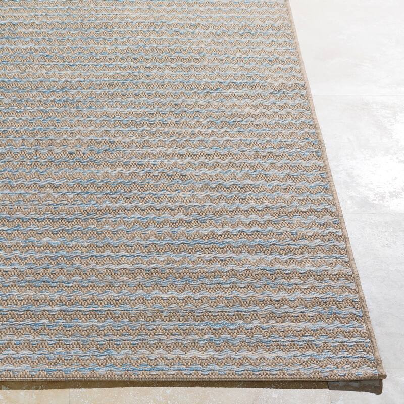 Vickie Subtle Stripes Outdoor Area Rug