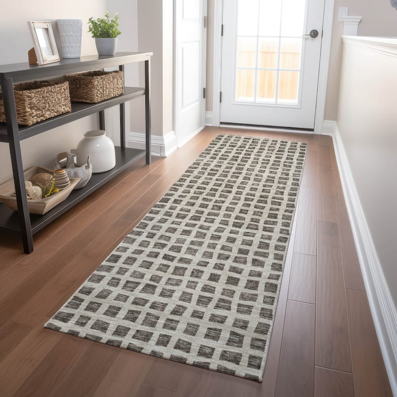 Premium Washable Super Soft Modern Contemporary Mayfield Rug - Brown - 2' 3" x 7' 6" - Runner
