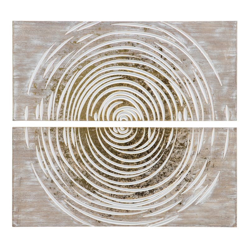SEI Furniture Acanthia Carved wood Gold Decorative Wall Panels (Set of 2)