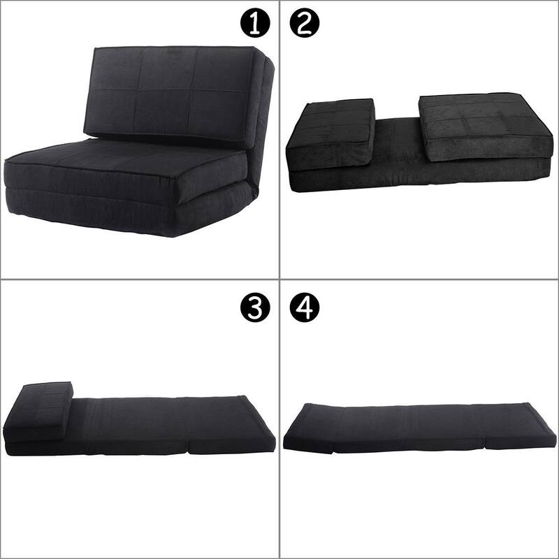 Convertible Lounger Folding Sofa Sleeper Bed - 83" x 28.3" x 4.5"(L x W x H)