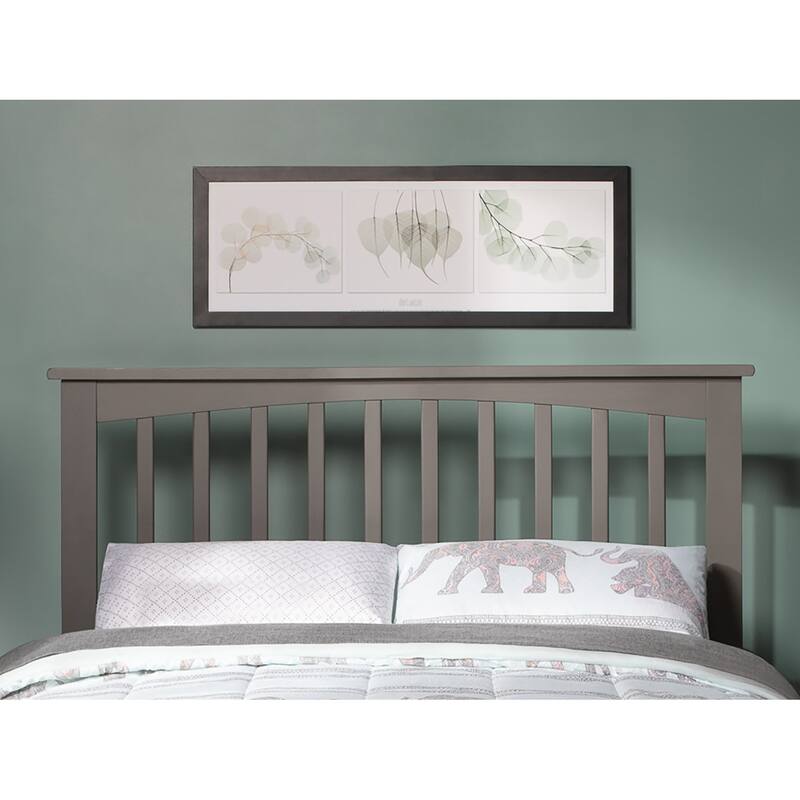 Mission Full Platform Bed in Grey
