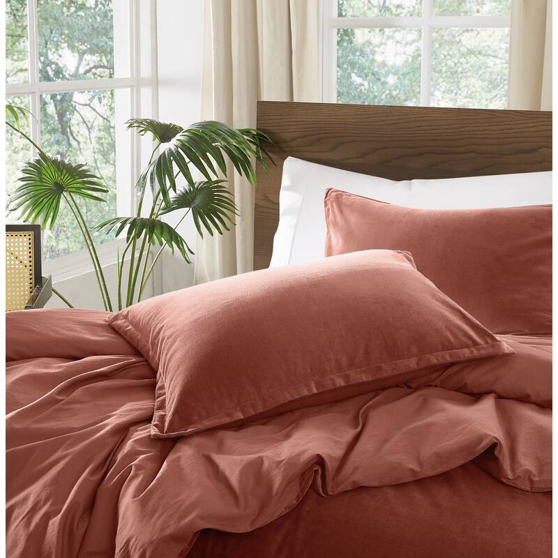 Brooklyn Loom Matte Cotton Velvet Comforter Set