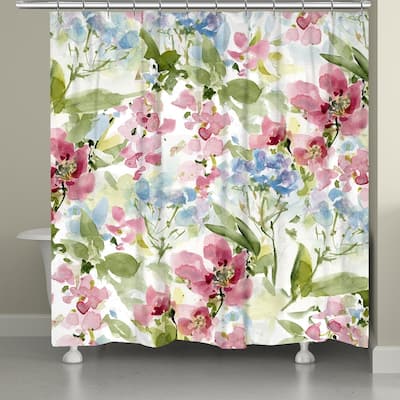 Watercolor Floral Bunch Shower Curtain