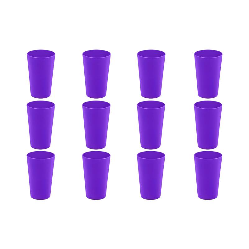 Break-Resistant Plastic Cups 10oz, Reusable Design