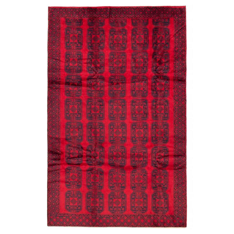 ECARPETGALLERY Hand-knotted Teimani Red Wool Rug - 6'3 x 10'0 - 6'3 x 10'0 - Red