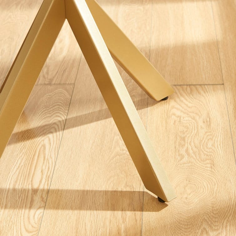 19.7" End Table With Glass Top
