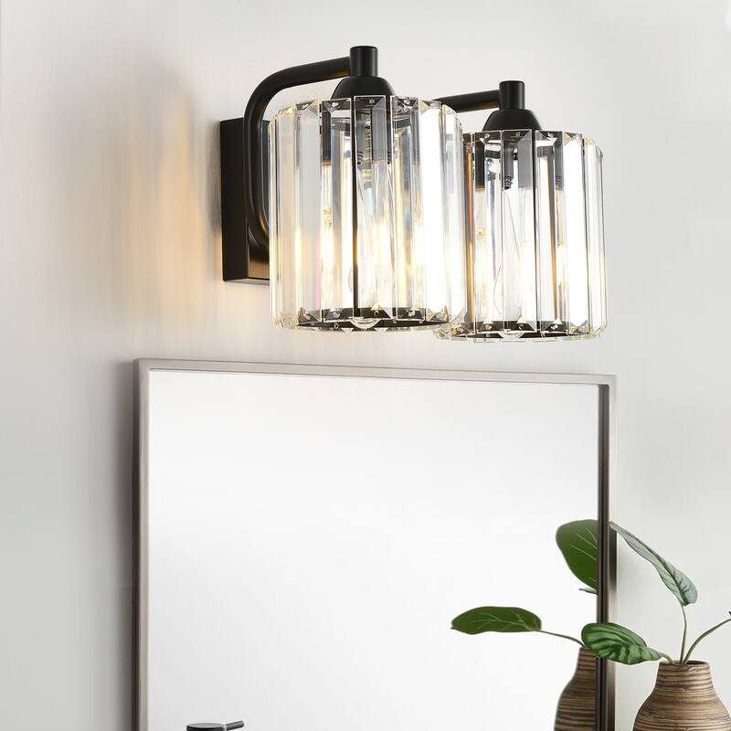 Crystal Dimmable Wall Sconce Light - 2-Light